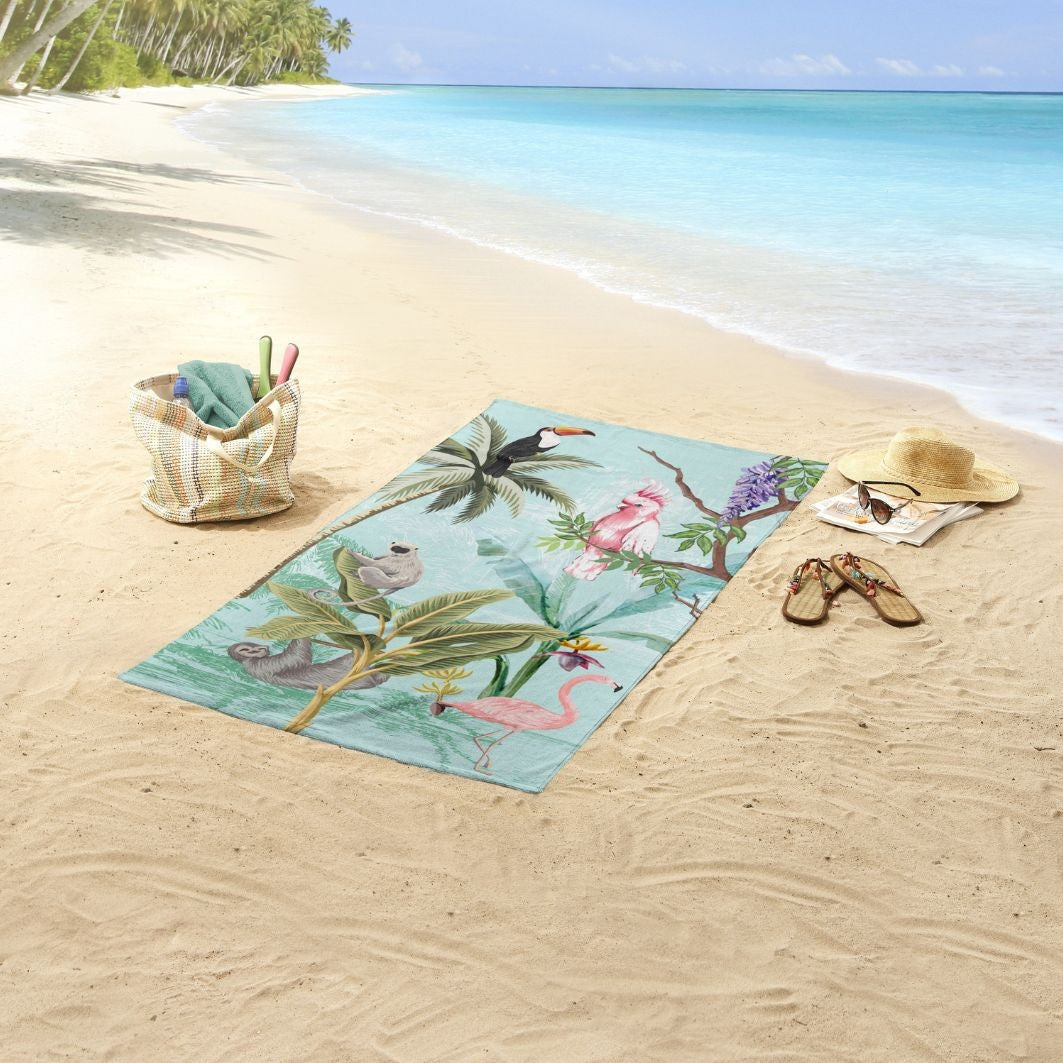 Strandlaken Paradise jungle - handdoek 75x150 cm