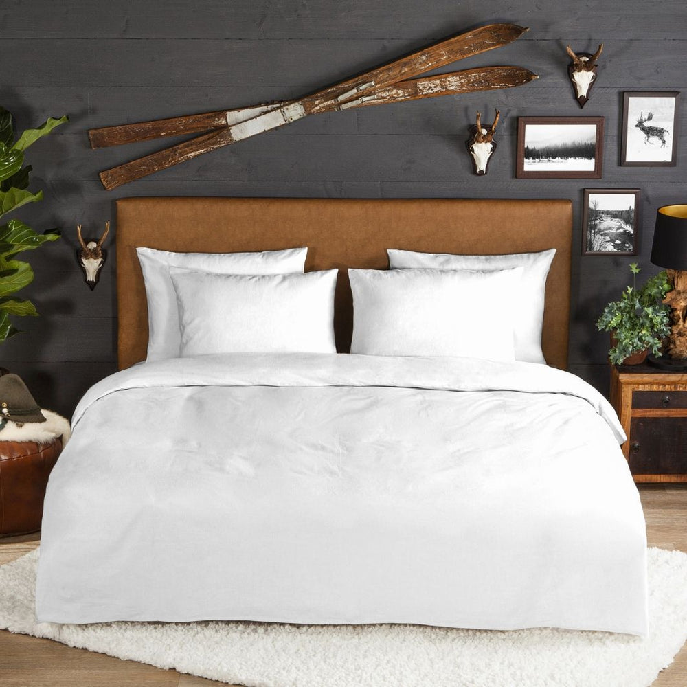 Good Morning dekbedovertrek uni - flanel - wit