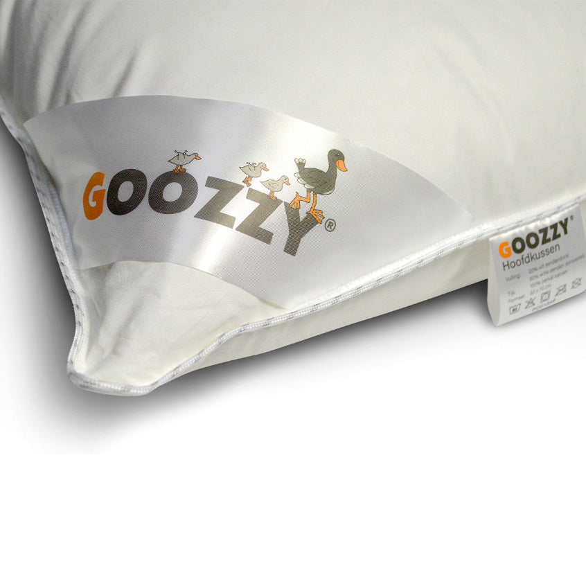 Goozzy hoofdkussen - 20% eendendons/80% donsvezels - tijk: 100% katoen - 60x70 cm
