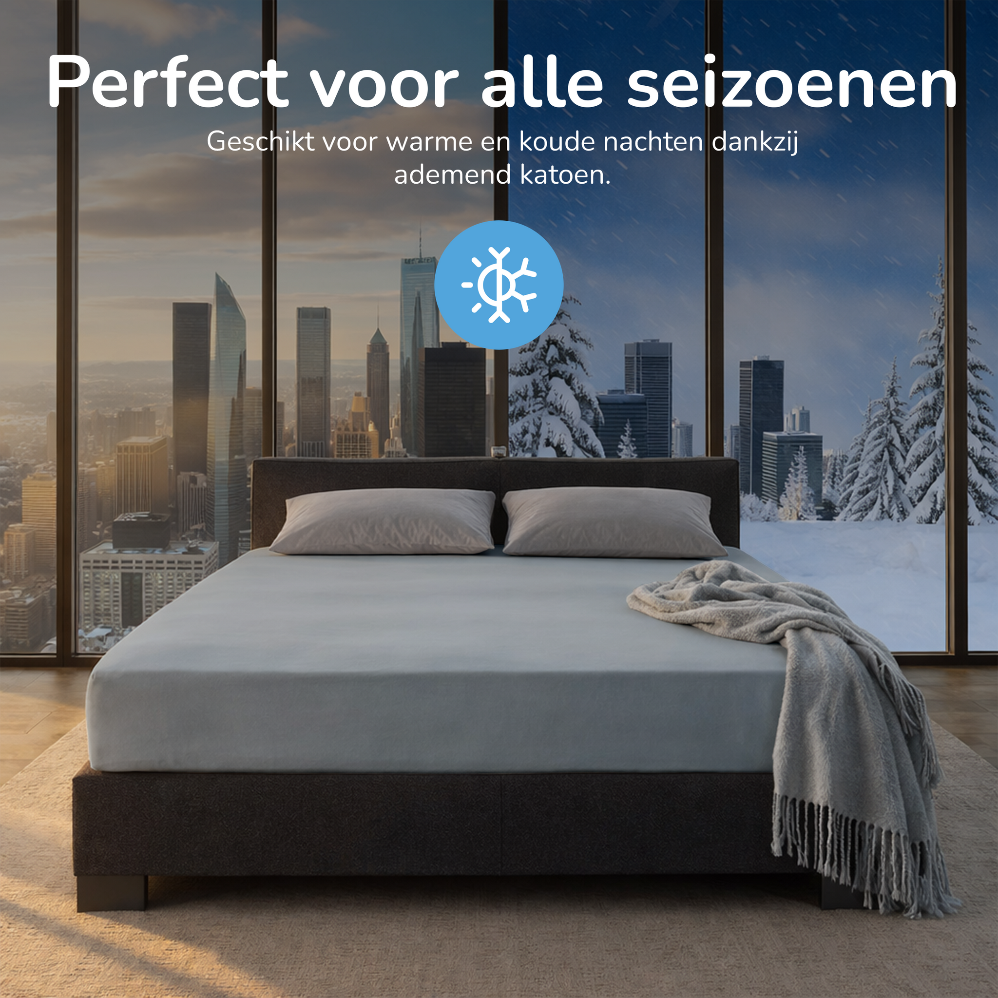 Decoware hoeslaken - jersey - grijs