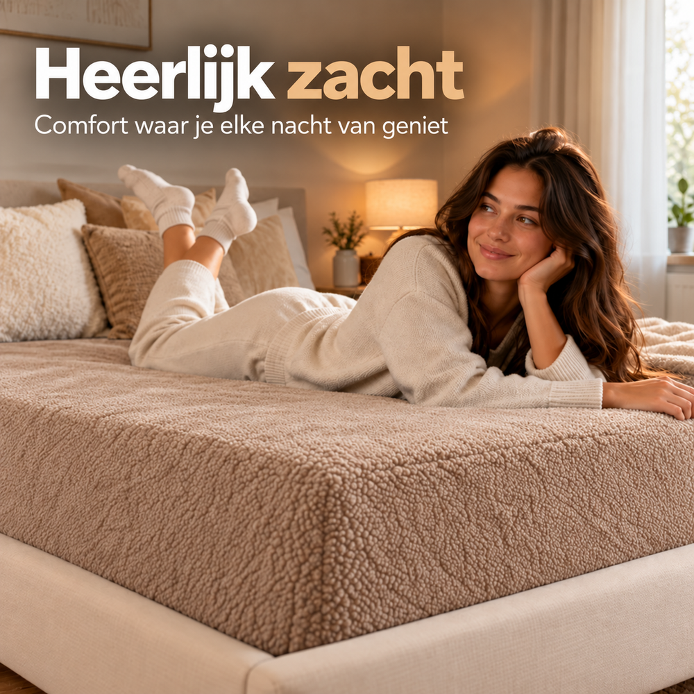 Teddy fleece hoeslaken - Taupe