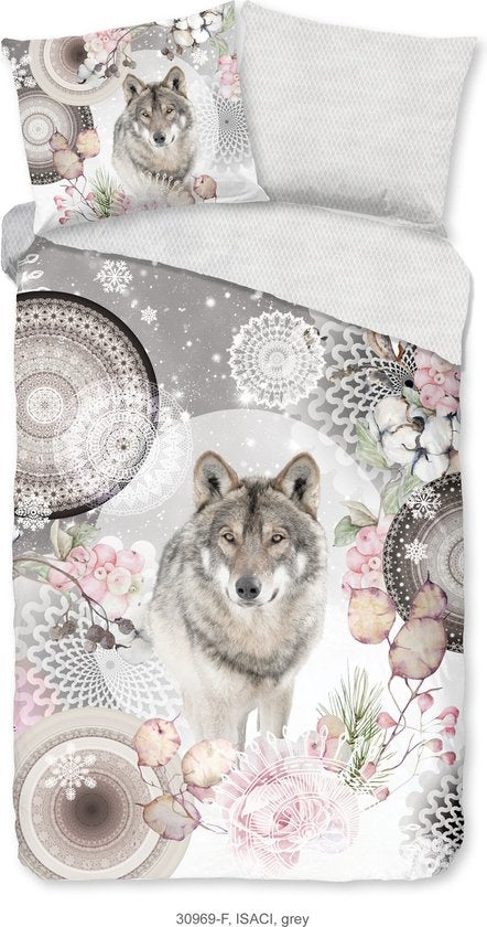 HiP dekbedovertrek Isaci wolf - flanel