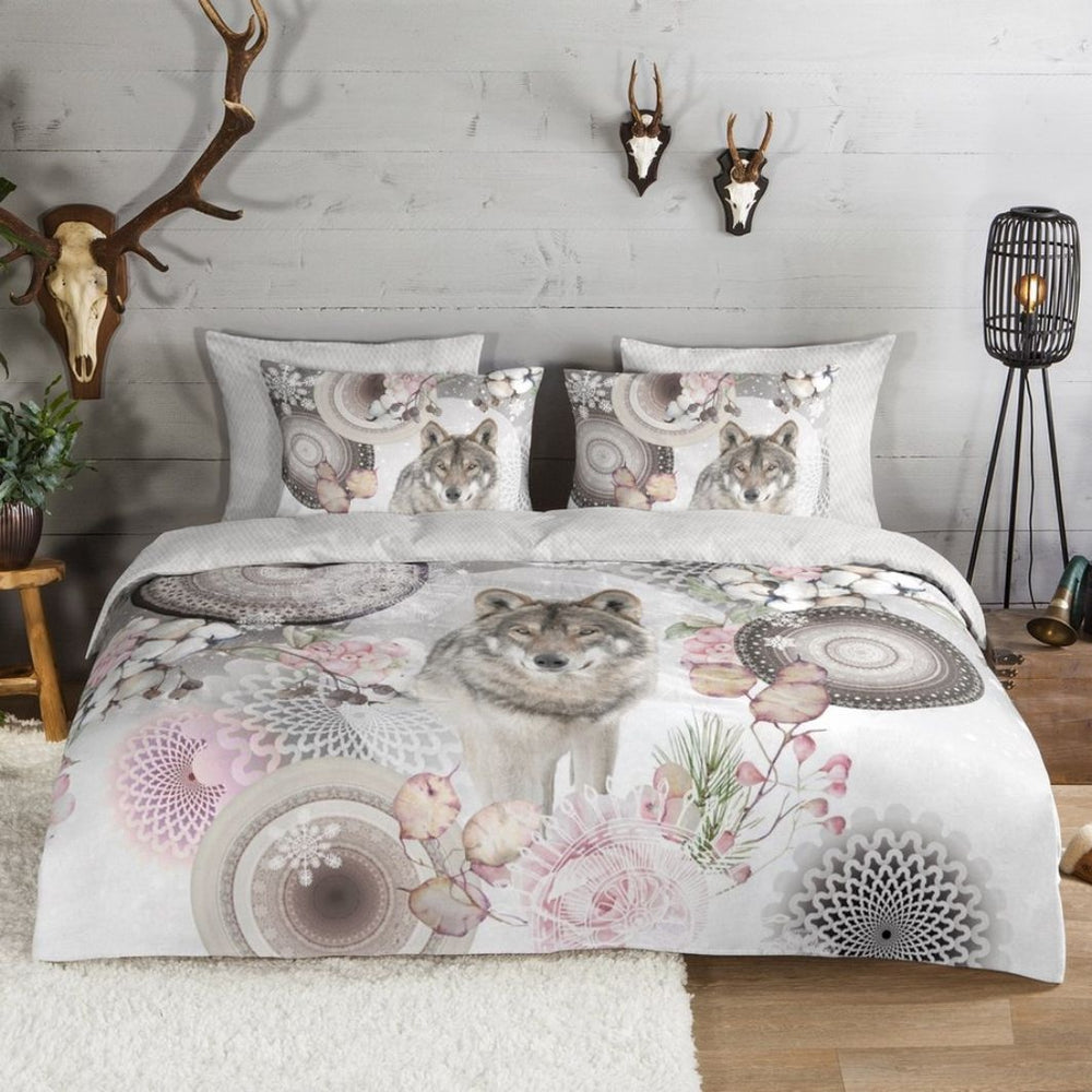 HiP dekbedovertrek Isaci wolf - flanel