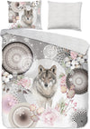 HiP dekbedovertrek Isaci wolf - flanel