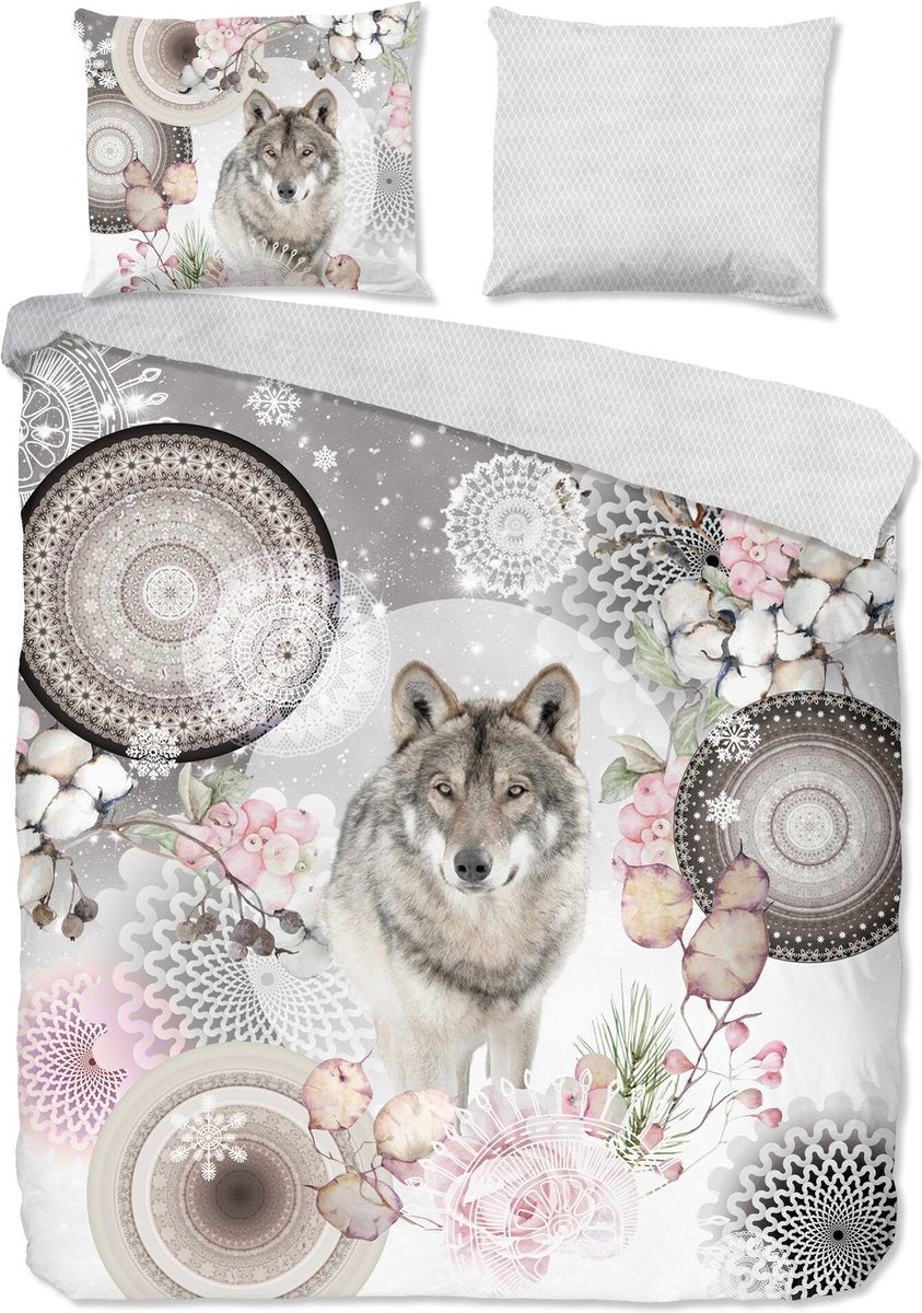 HiP dekbedovertrek Isaci wolf - flanel