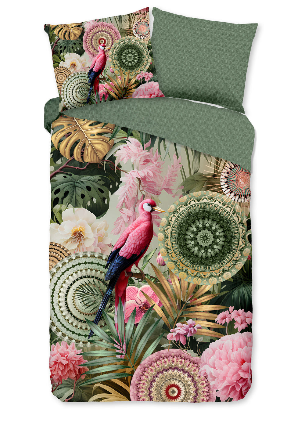 HiP dekbedovertrek Palay - groen - katoensatijn