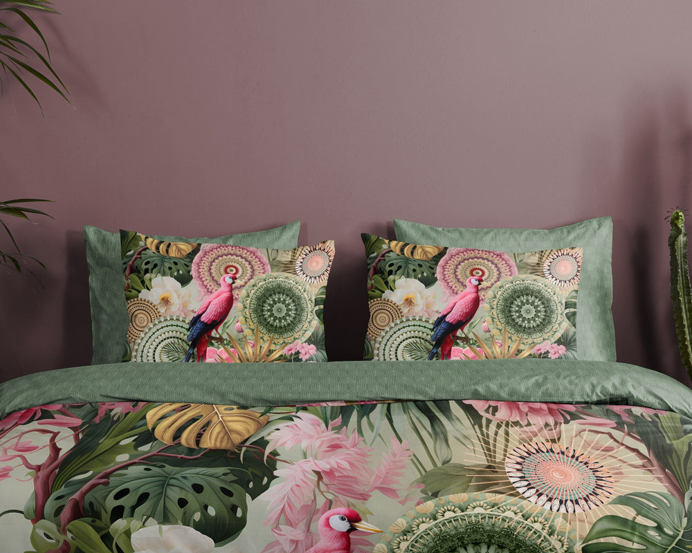 HiP dekbedovertrek Palay - groen - katoensatijn