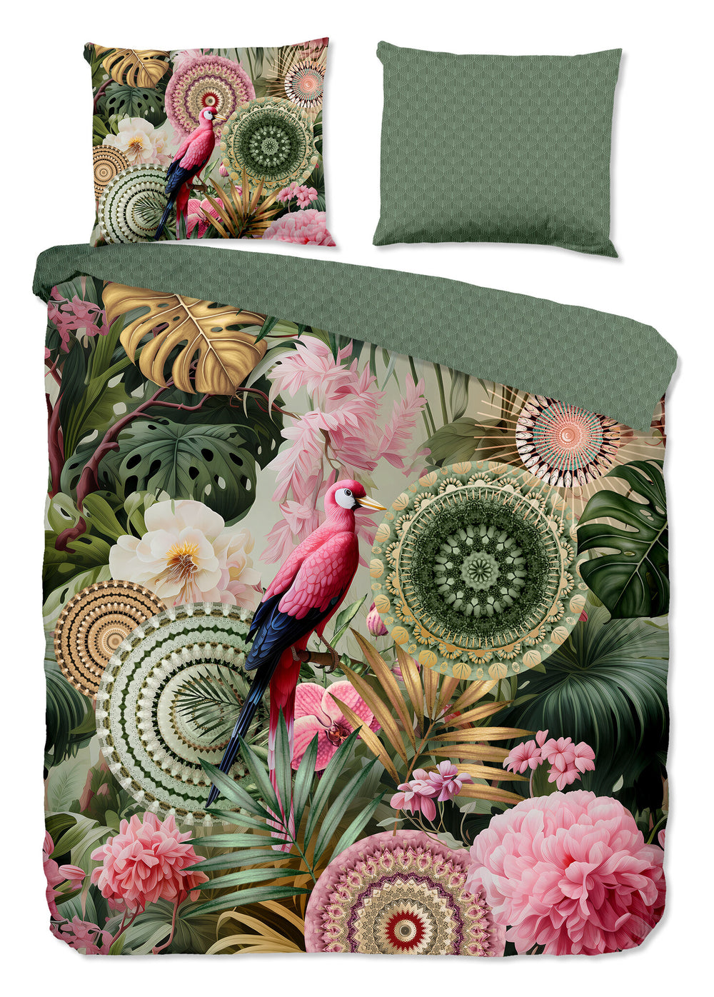 HiP dekbedovertrek Palay - groen - katoensatijn