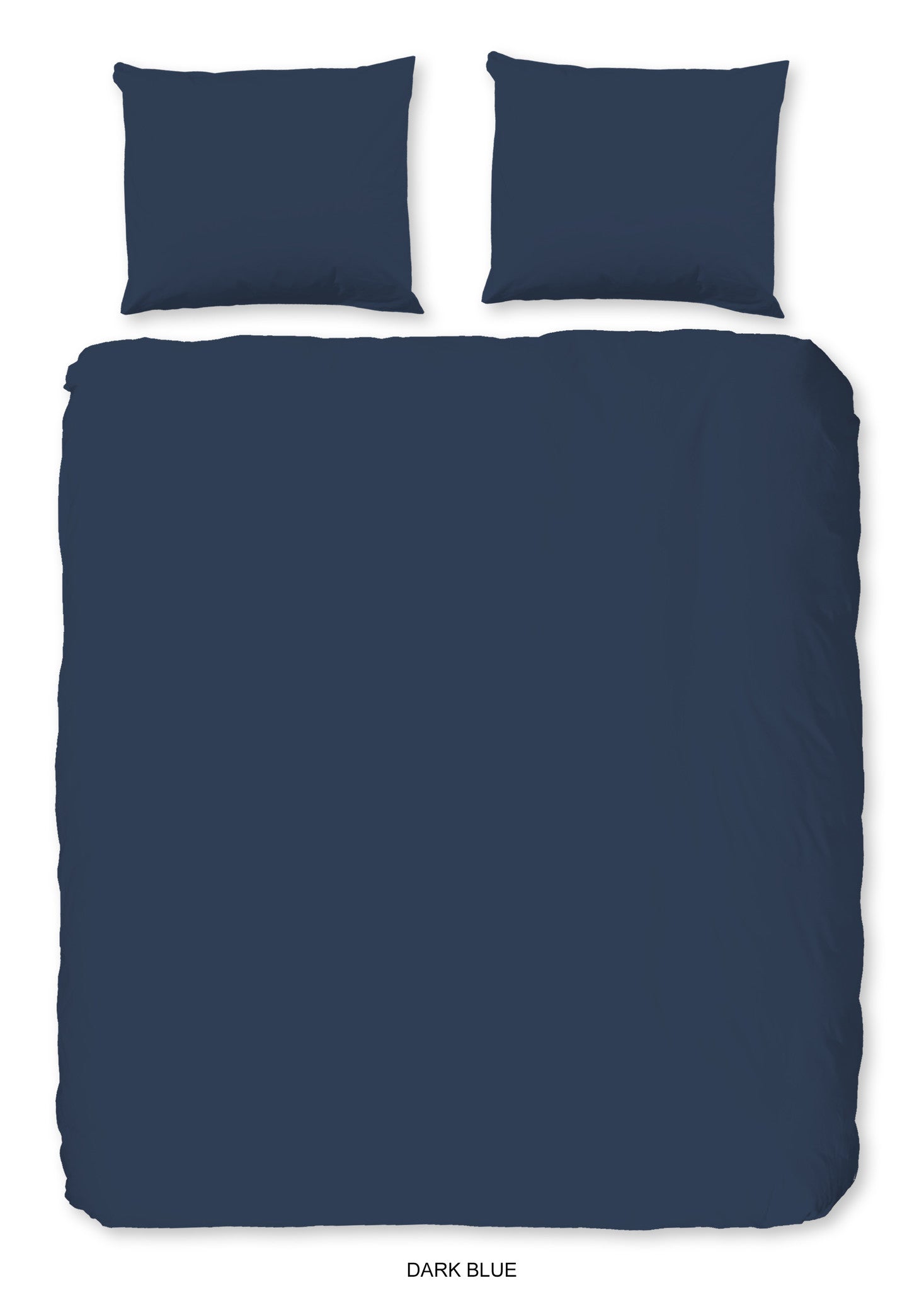 HiP dekbedovertrek uni - donker blauw - Katoensatijn