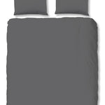 HIP dekbedovertrek uni - Katoensatijn - Grijs