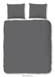 HIP dekbedovertrek uni - Katoensatijn - Grijs