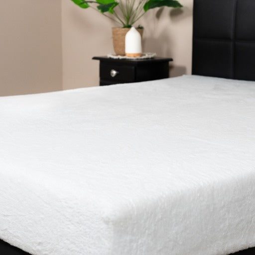 Teddy fleece hoeslaken - wit