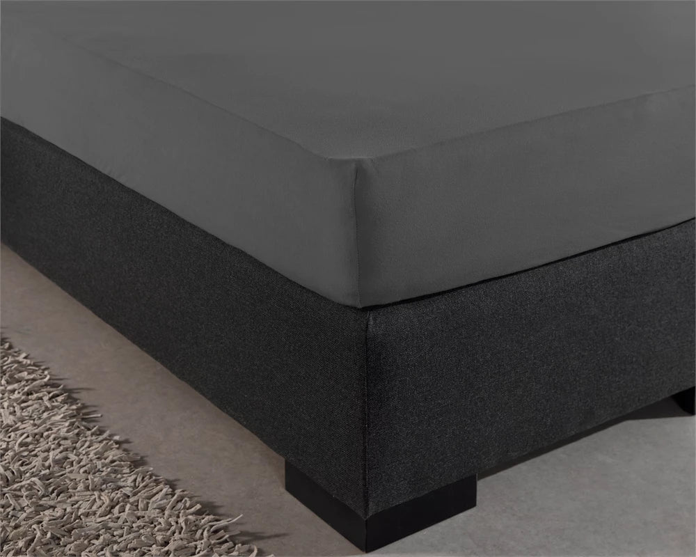 Hoeslaken - enkel jersey 135gr - Antraciet