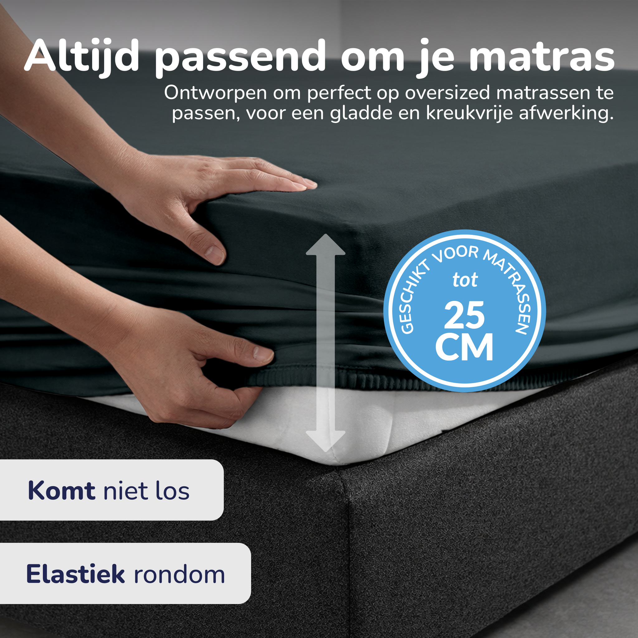 Decoware hoeslaken - Katoen  - Donkergroen