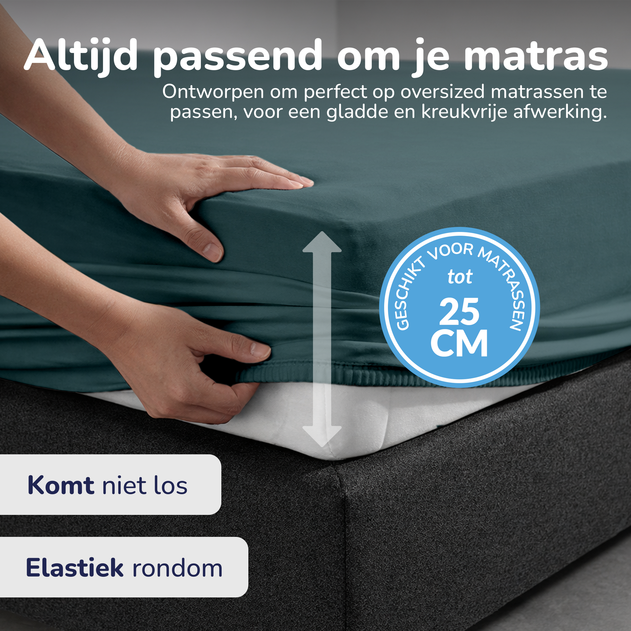 Decoware hoeslaken - Katoen  - Olijfgroen