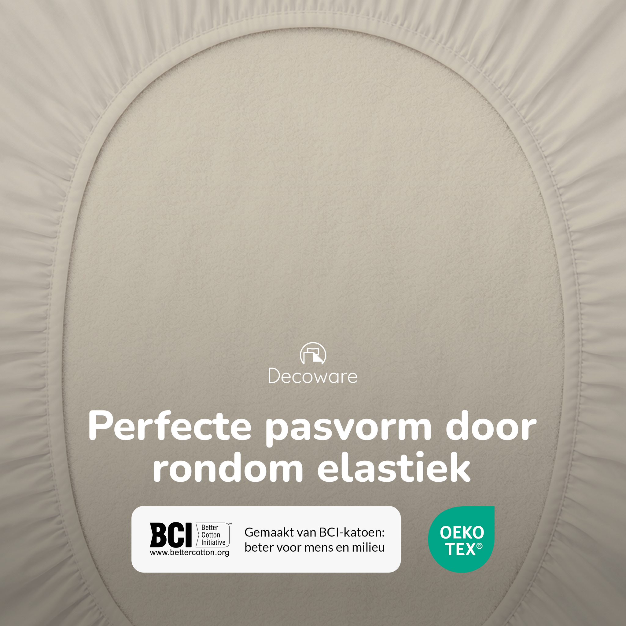 Decoware Hoeslaken - jersey - Zand