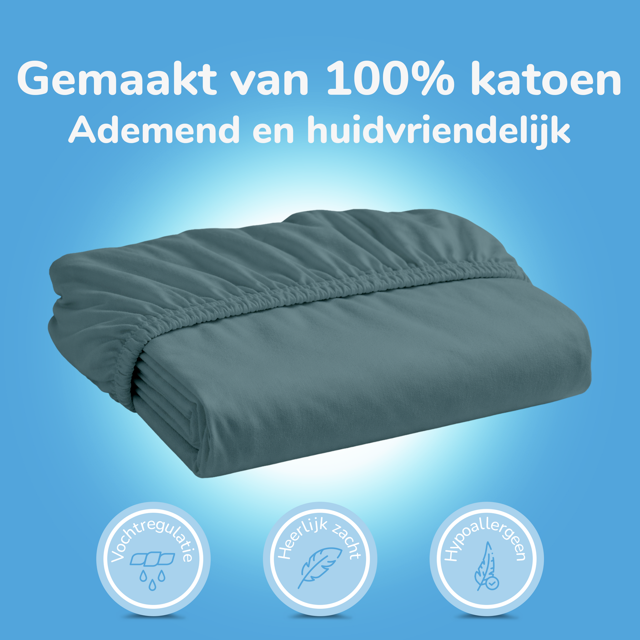 Decoware hoeslaken - Katoen  - Olijfgroen