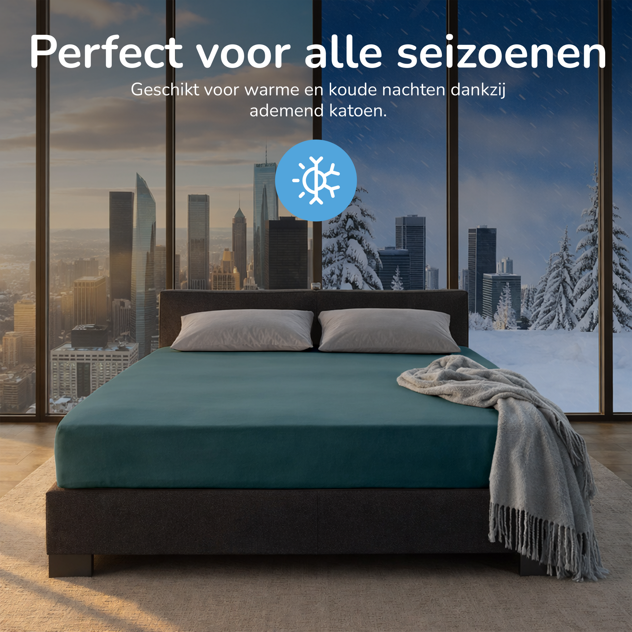 Decoware hoeslaken - Katoen  - Olijfgroen