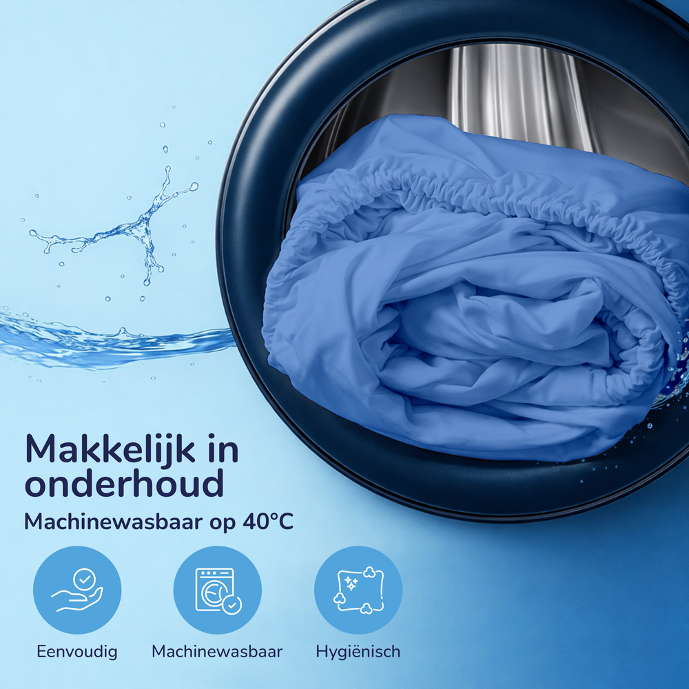 Decoware hoeslaken - jersey - blauw