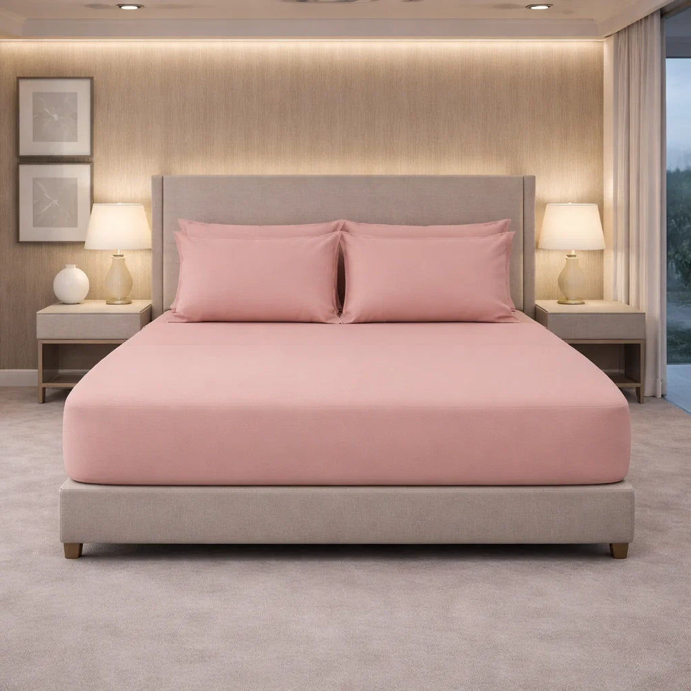 Decoware hoeslaken - Katoen  - Roze