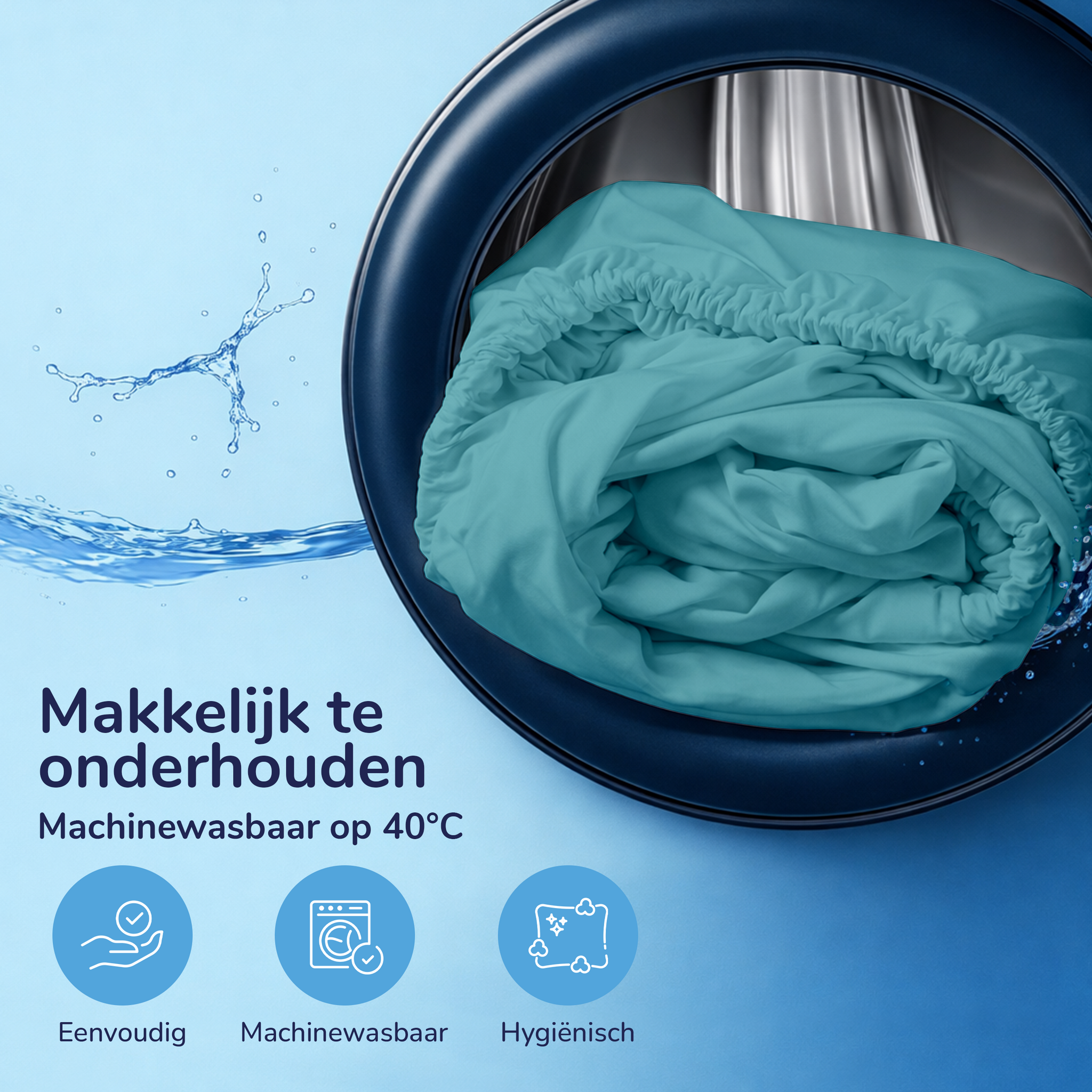 Decoware hoeslaken - jersey - aqua