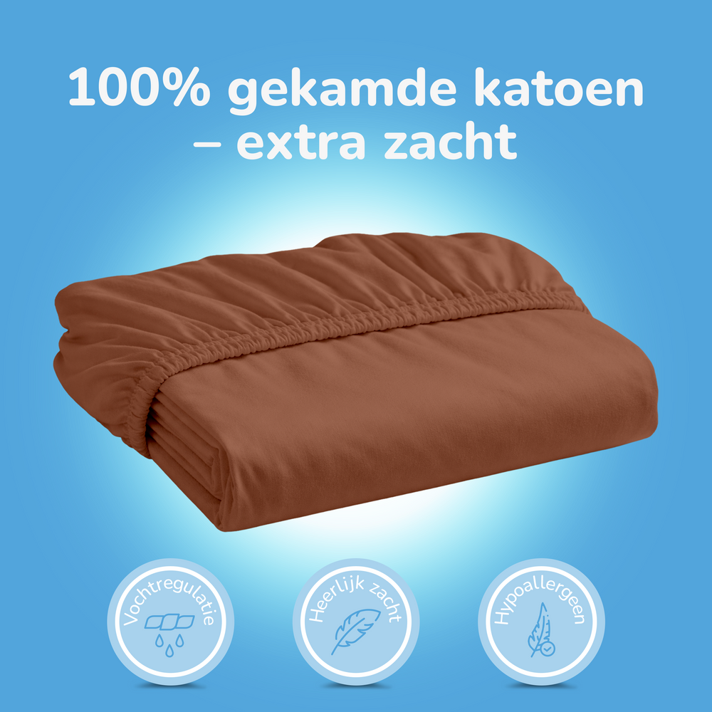 Decoware hoeslaken - Katoen  - Terra