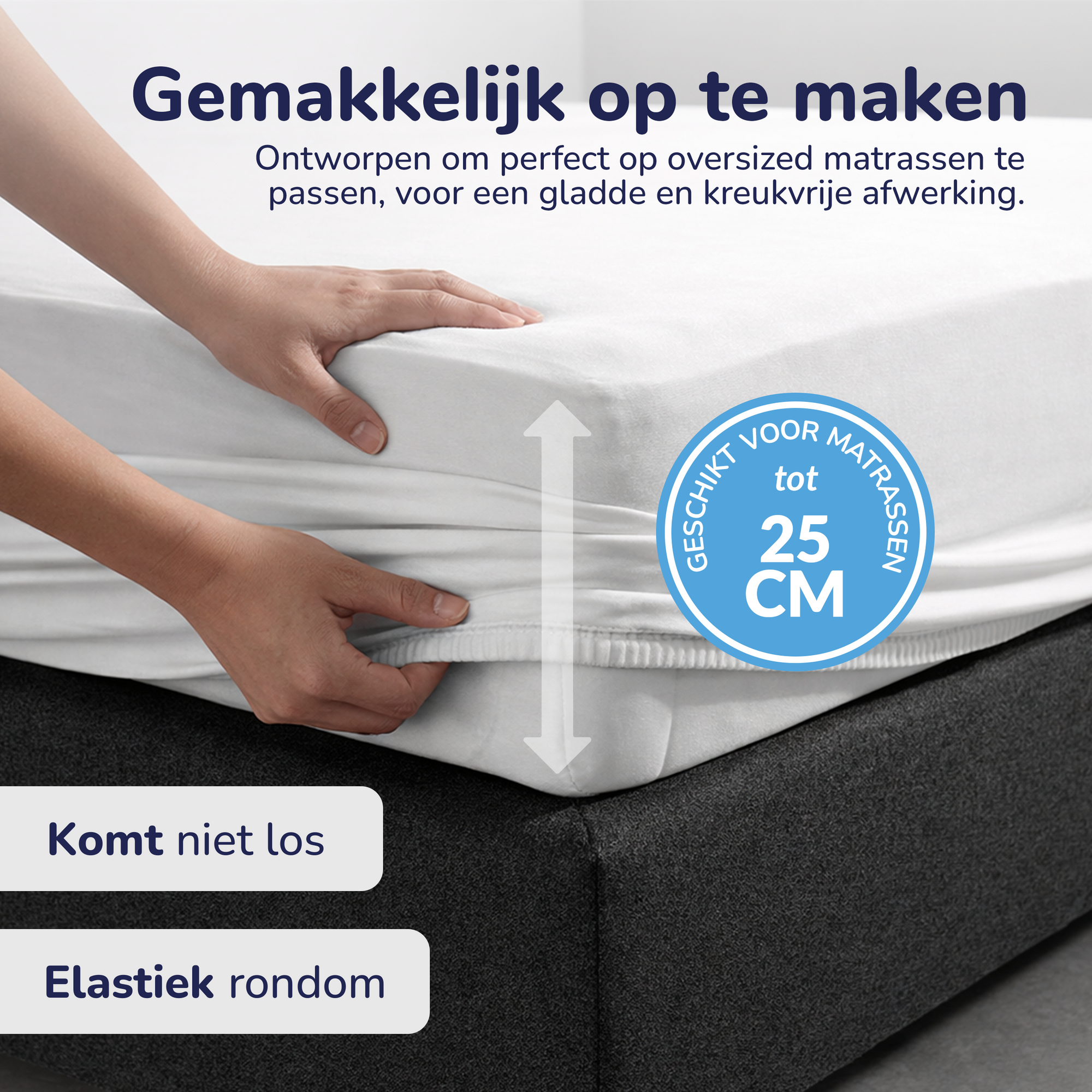 Decoware hoeslaken - Jersey - Wit