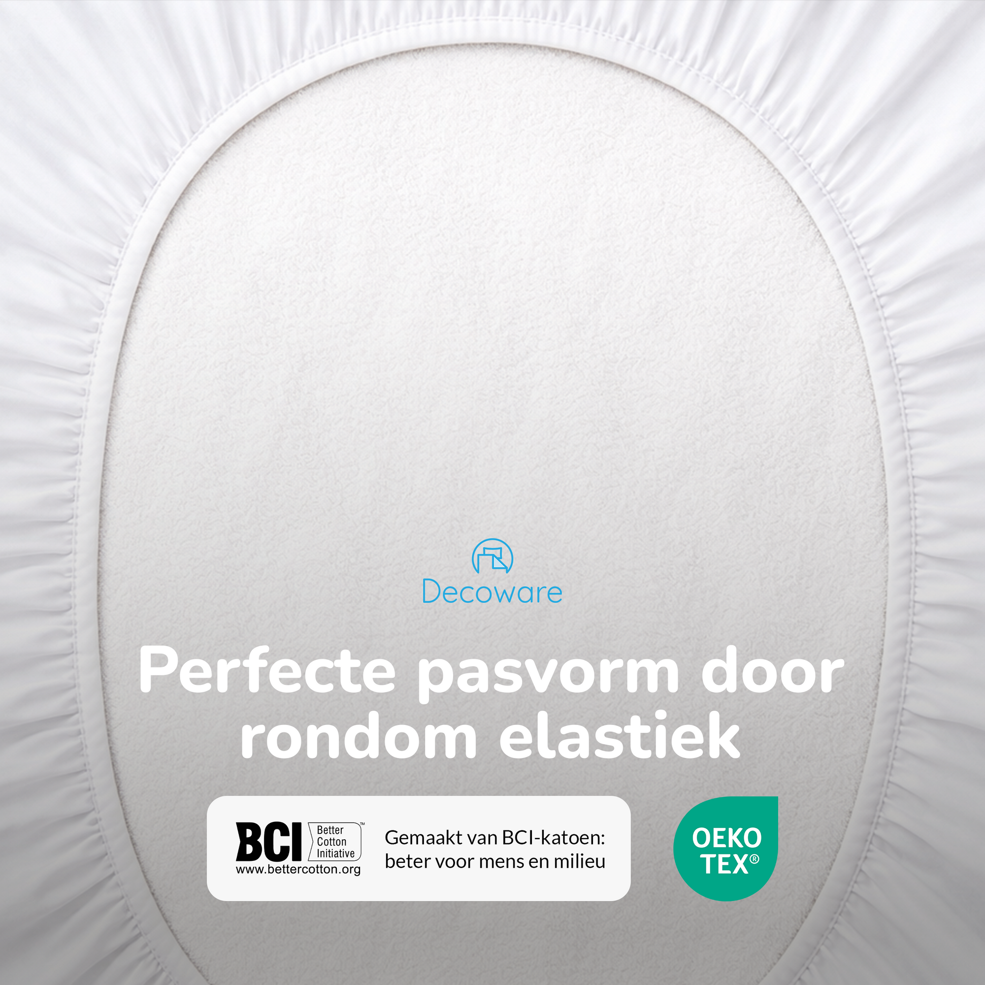 Decoware Baby hoeslaken - katoen - Wit - 60x120 cm