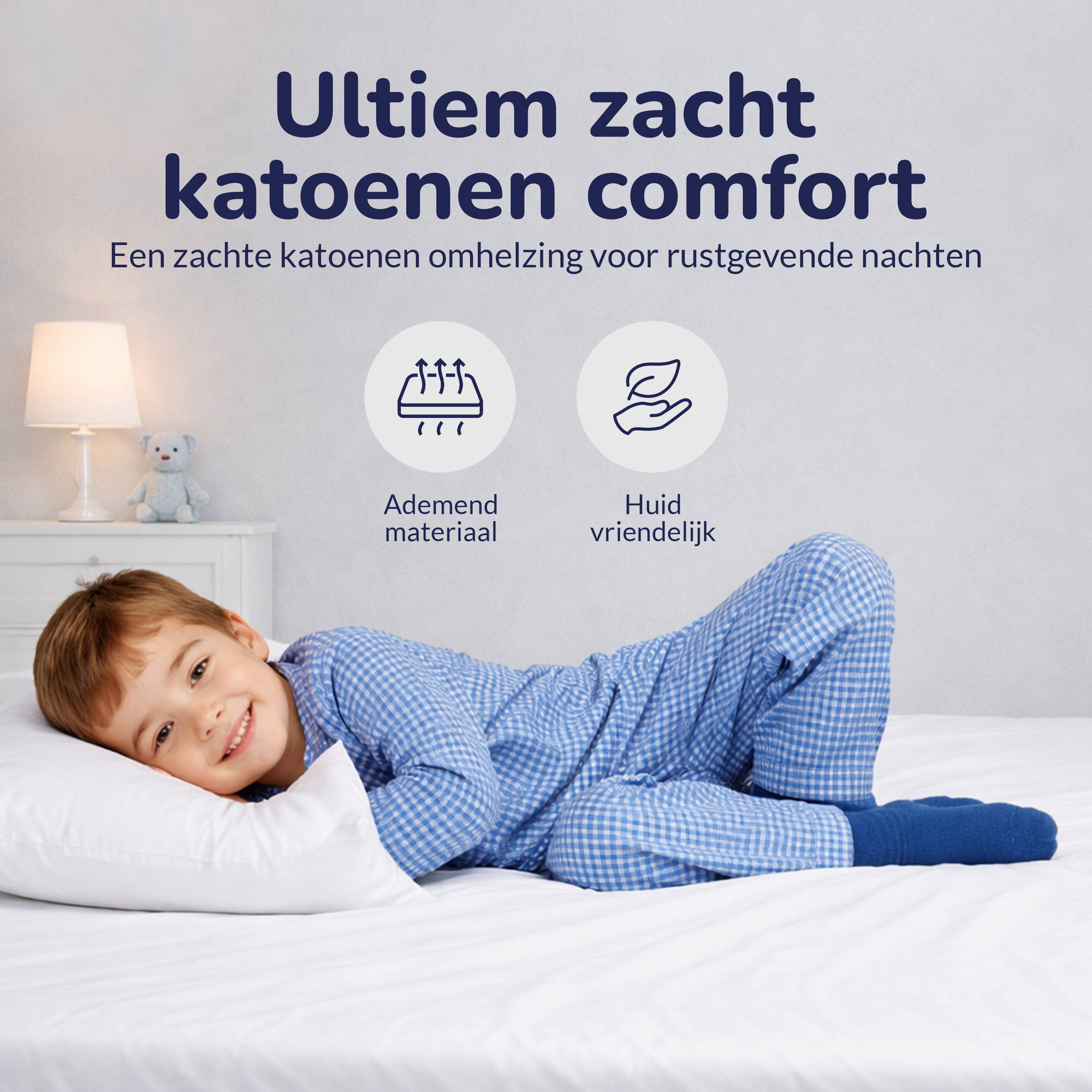 Decoware Baby hoeslaken - katoen - Wit - 60x120 cm