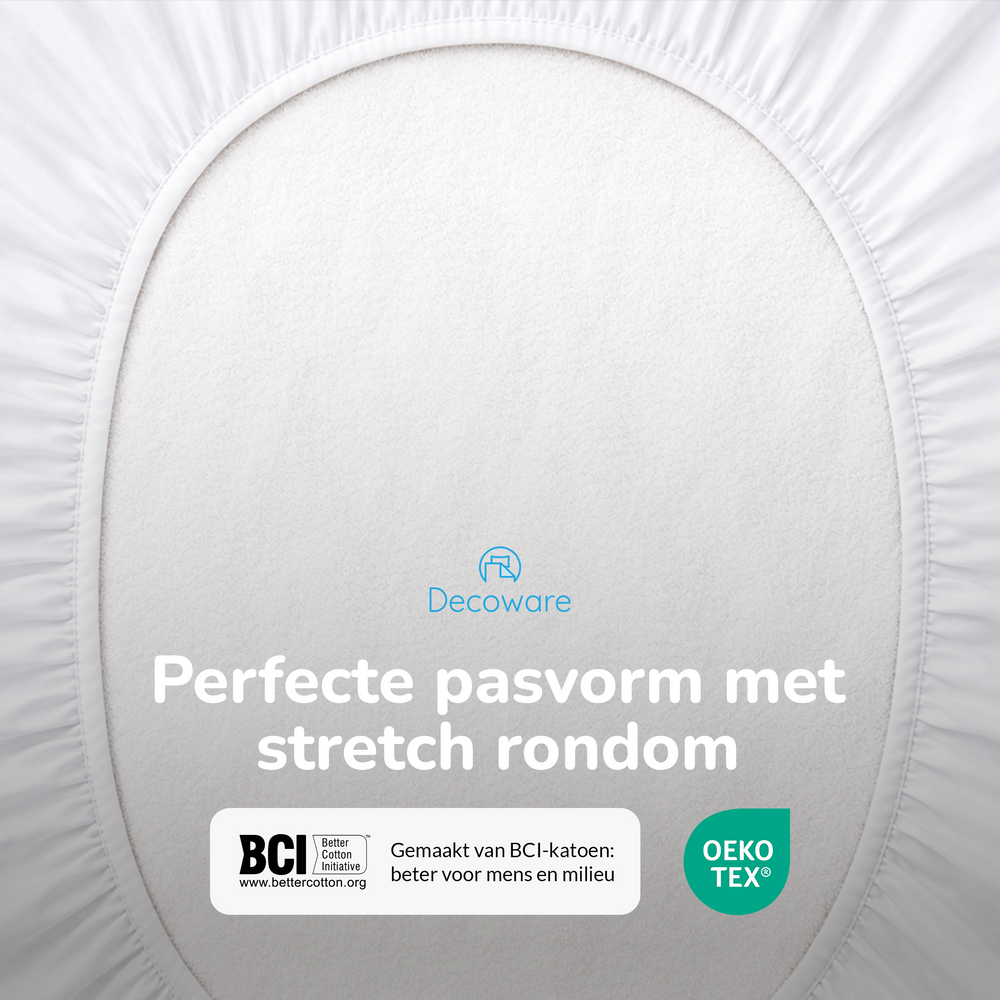 Decoware hoeslaken - Katoen  - Wit