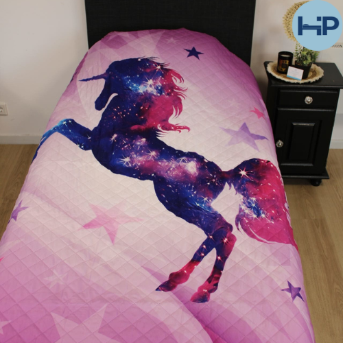 Bedsprei Magical Unicorn - 1-persoons (170x210 cm)