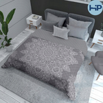 Bedsprei Mandala grijs