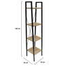 Wandrek met 4 lagen - Boekenkast - Houten planken met zwart metaal frame