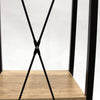 Wandrek met 4 lagen - Boekenkast - Houten planken met zwart metaal frame