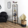 Wandrek met 4 lagen - Boekenkast - Houten planken met zwart metaal frame
