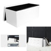 Opbergbank met afneembare deksel - wit - 76.5 x 37.5 x 37.5 cm - opvouwbaar