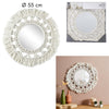 Home Deco Factory Wandspiegel Boho/Ibiza - macrame - rond - D55cm