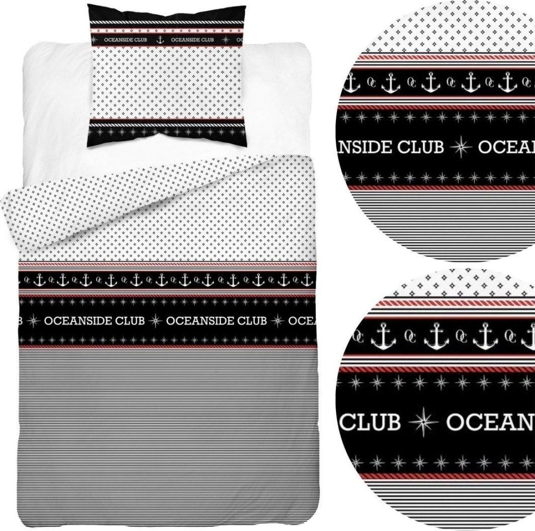 Dekbedovertrek Oceanside Club - katoen - 1-persoons (140x200 + 70x80 cm)