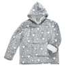 Hoodie kinderen - grijs met sterren - glow in the dark