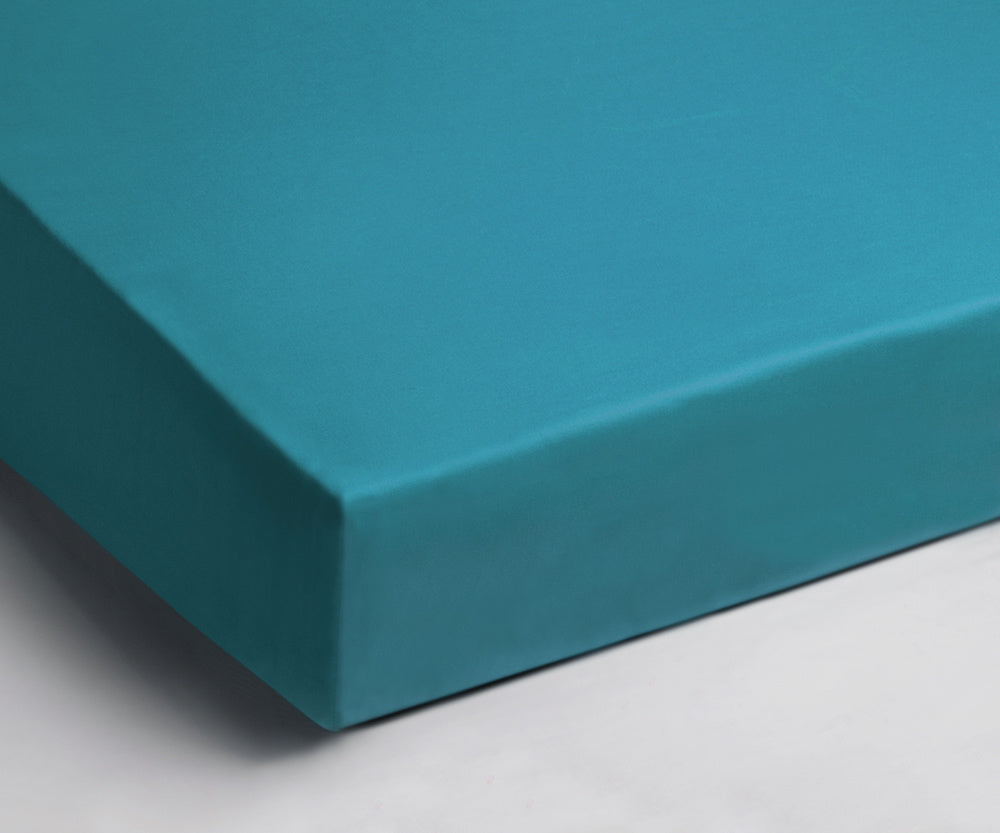 Hoeslaken - jersey -aqua blauw