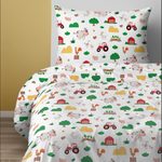 Xoxo dekbedovertrek Boerderij - Katoen - 1-persoons (140x200 + 70x80 cm