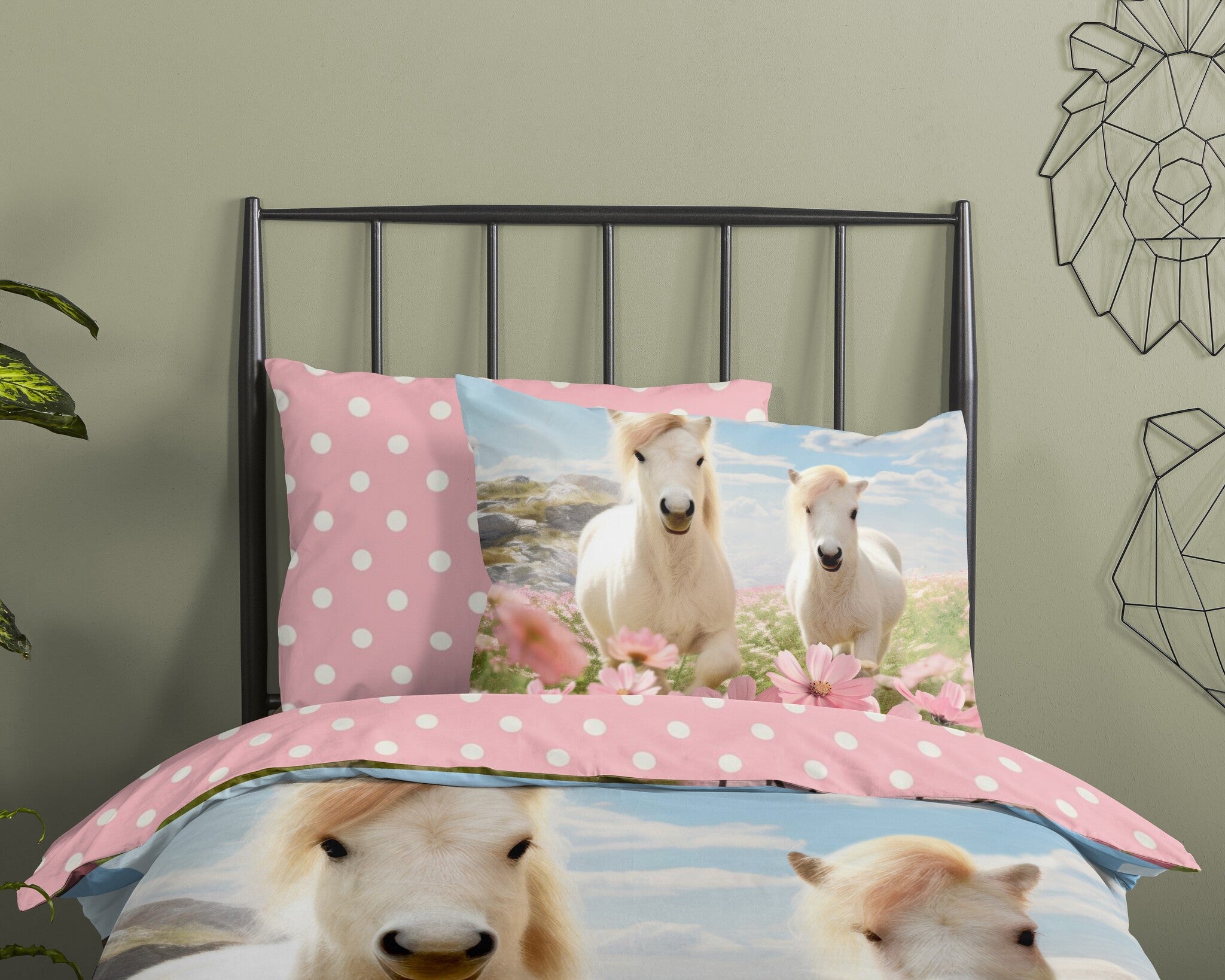 Good Morning dekbedovertrek Philou - Katoen - 1-persoons (140x220 + 60x70 cm)