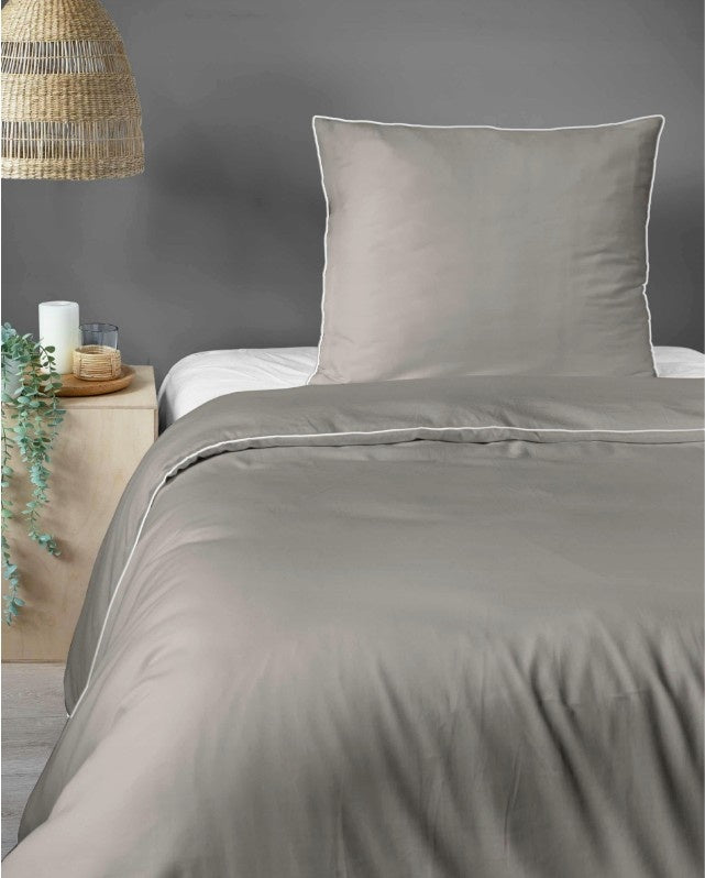 Pure  dekbedovertrek Uni Beige - katoen - 1-persoons (140x200 + 70x80 cm)