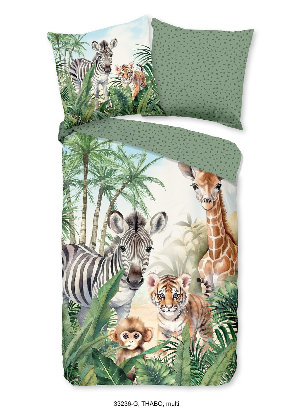 Good Morning kinderdekbedovertrek  Thabo jungle - katoen
