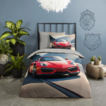 Good morning dekbedovertrek Cabrio - auto - Katoen - 1-persoons (140x220 + 60x70 cm)