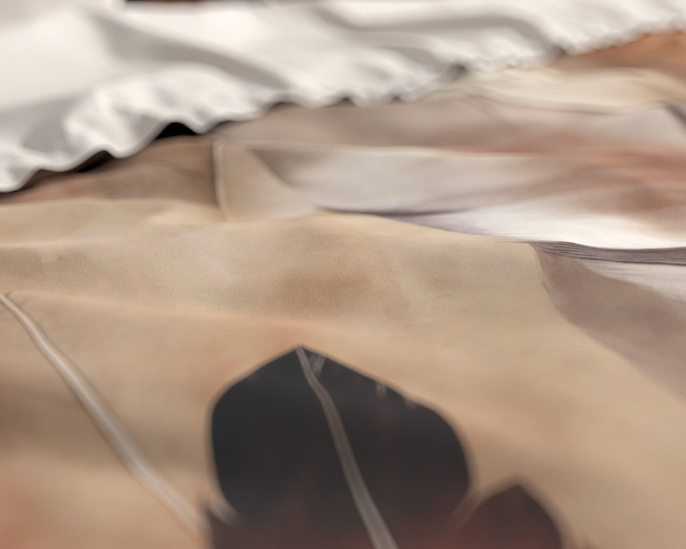 Dreamhouse dekbedovertrek Feathura - katoensatijn - taupe