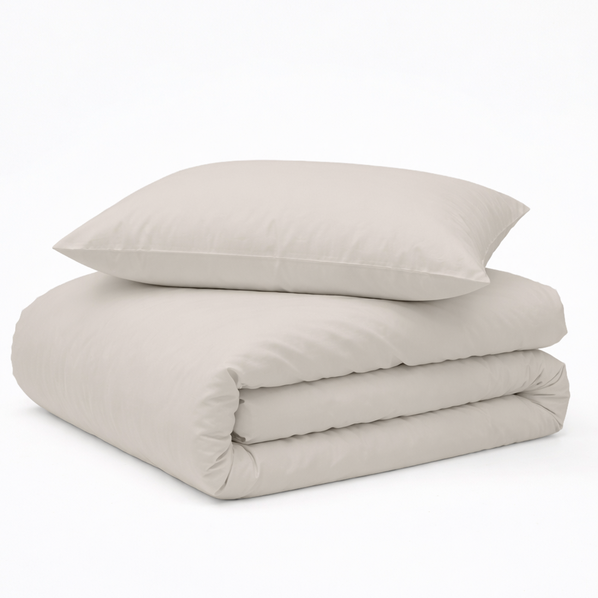 Decoware dekbedovertrek uni - Lichtzand - Katoensatijn