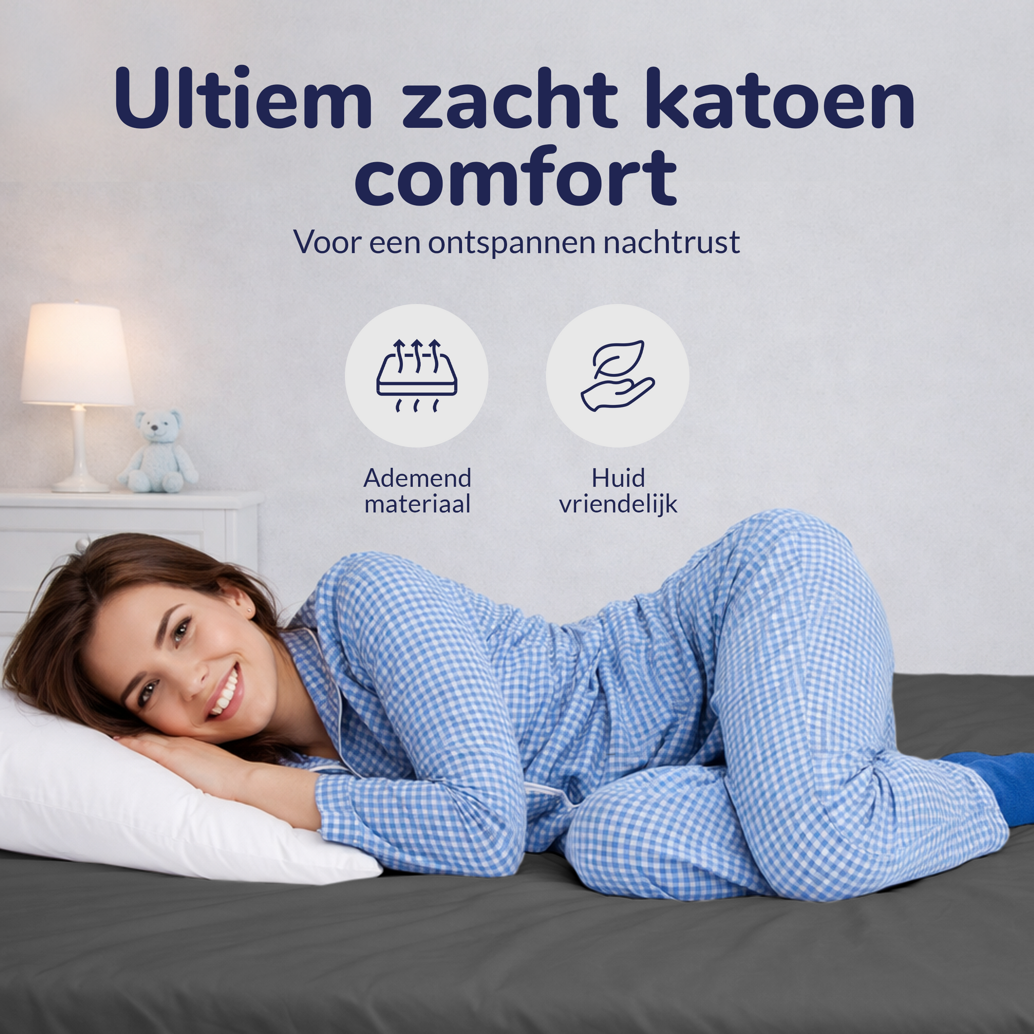 Decoware hoeslaken - katoen  - antraciet