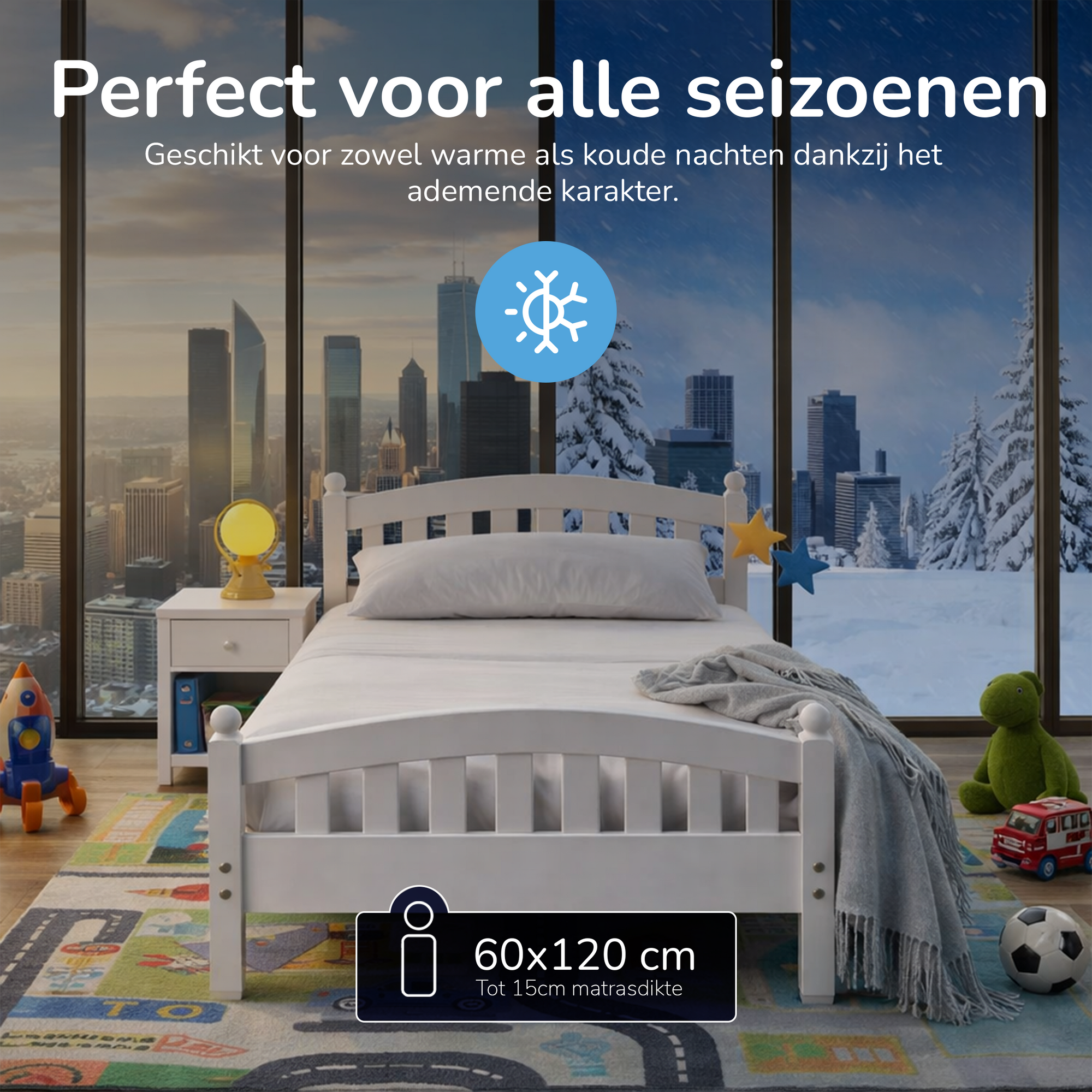 Decoware Baby hoeslaken - katoen - Wit - 60x120 cm