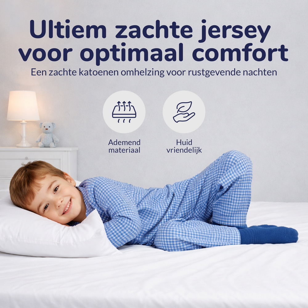 Decoware ledikant hoeslaken - jersey - wit - 60x120 cm